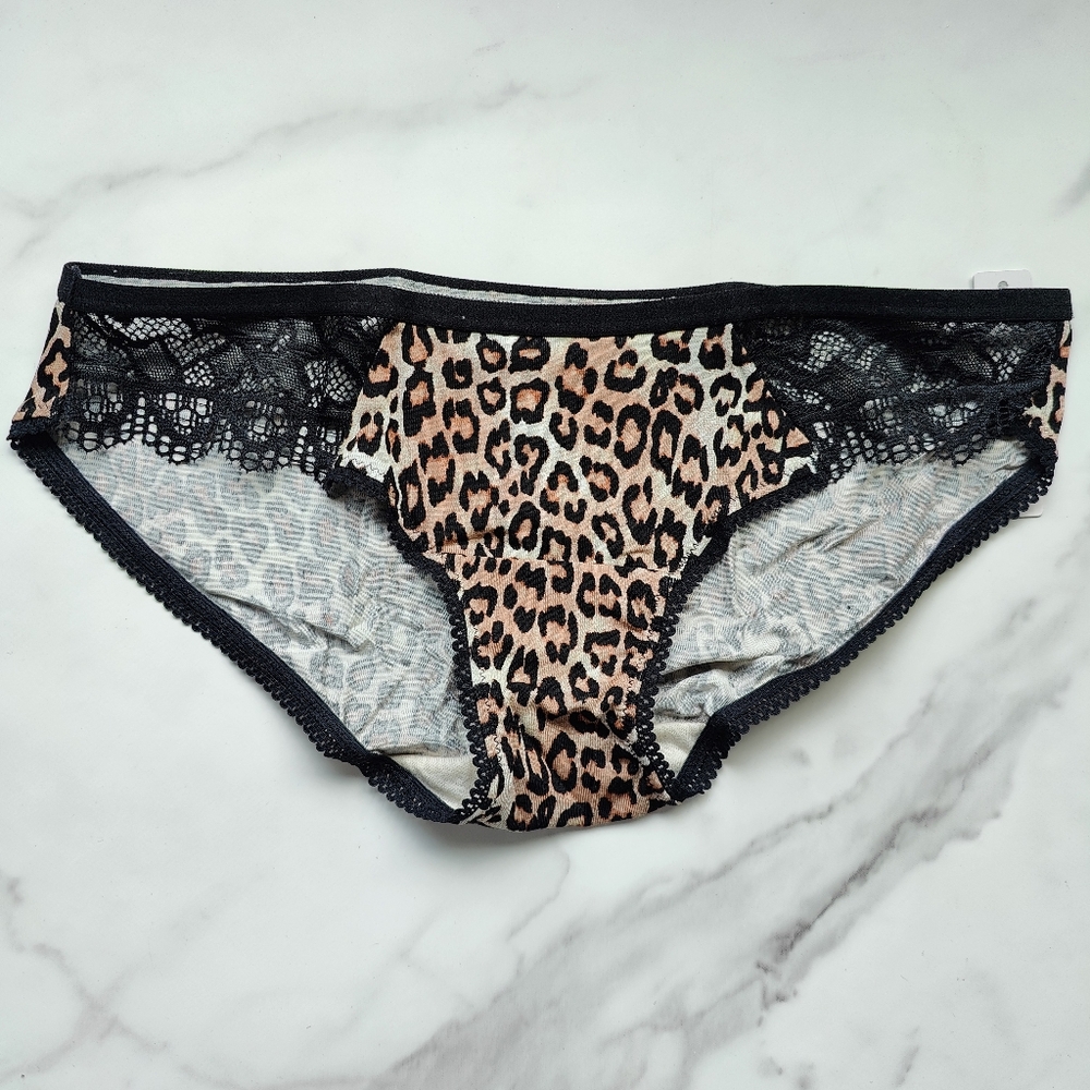 NWT SOMA EMBRACEABLE ENCHANTING LACE BIKINI PANTY IN INSPIRED SPOT MINI BLACK ME